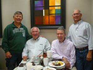 Bill Pfeiffer '69; Randy Dewar '68; Terrie Troxel '68; Jim Kent '69