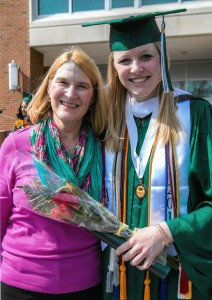 Joanne Miller celebrated her daughter Marjorie's graduation from IWU on May 4, 2014.