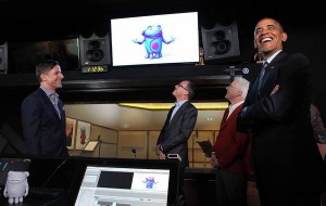 Obama visits DreamWorks, praises entertainment industry