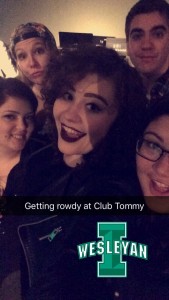 Becky Buechel '15 and her friends had a great time at Club Tommy's for Homecoming 2015! 