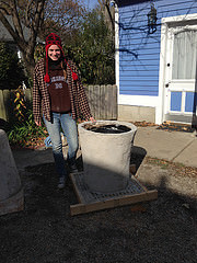 Kirsten Slaughter with her Adopt-A-Pot project.