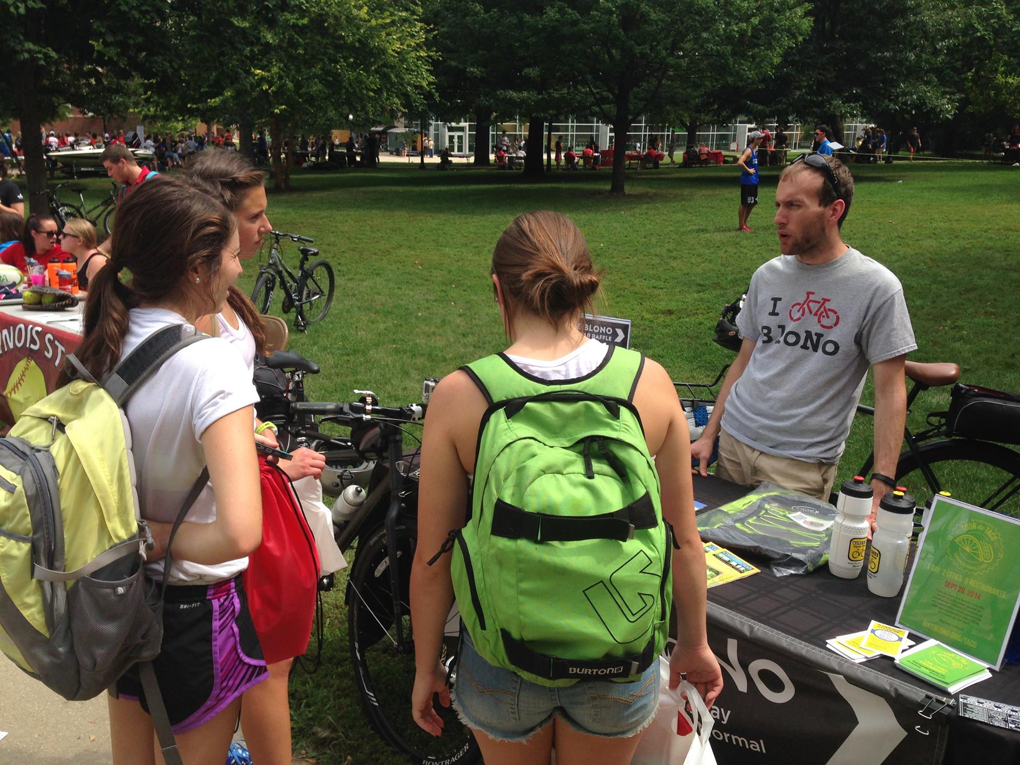 I'm talking about bike safety with ISU students.