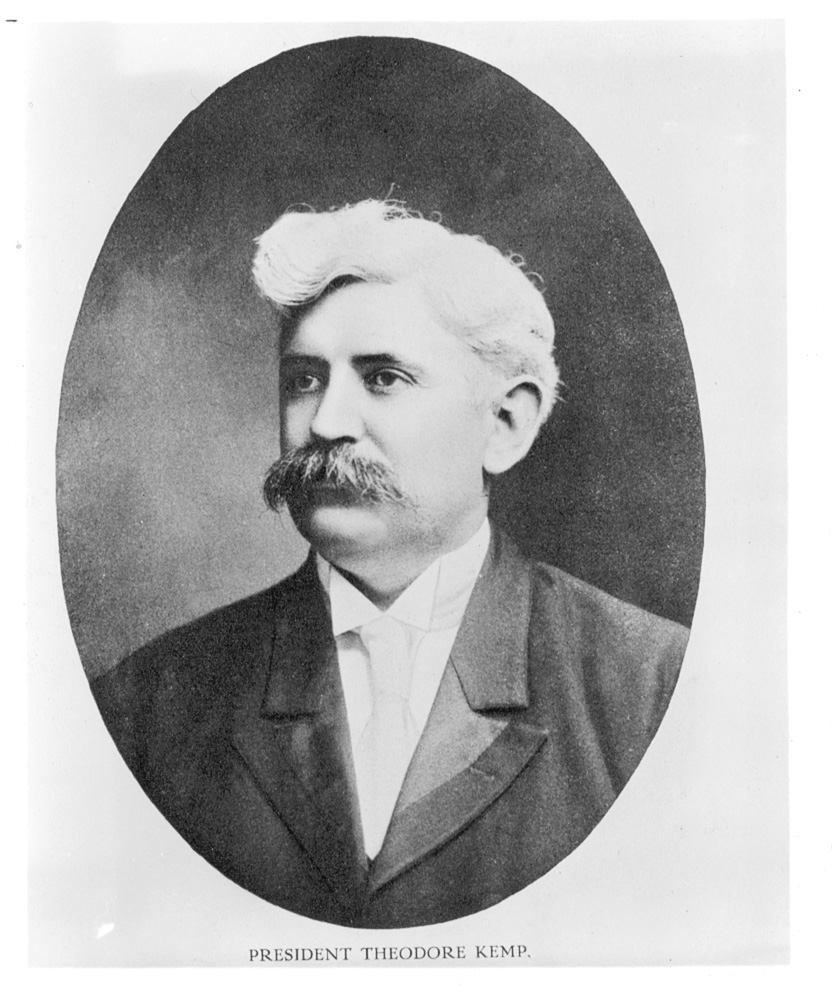 Presidential Biography Theodore Kemp Archives & Special Collections
