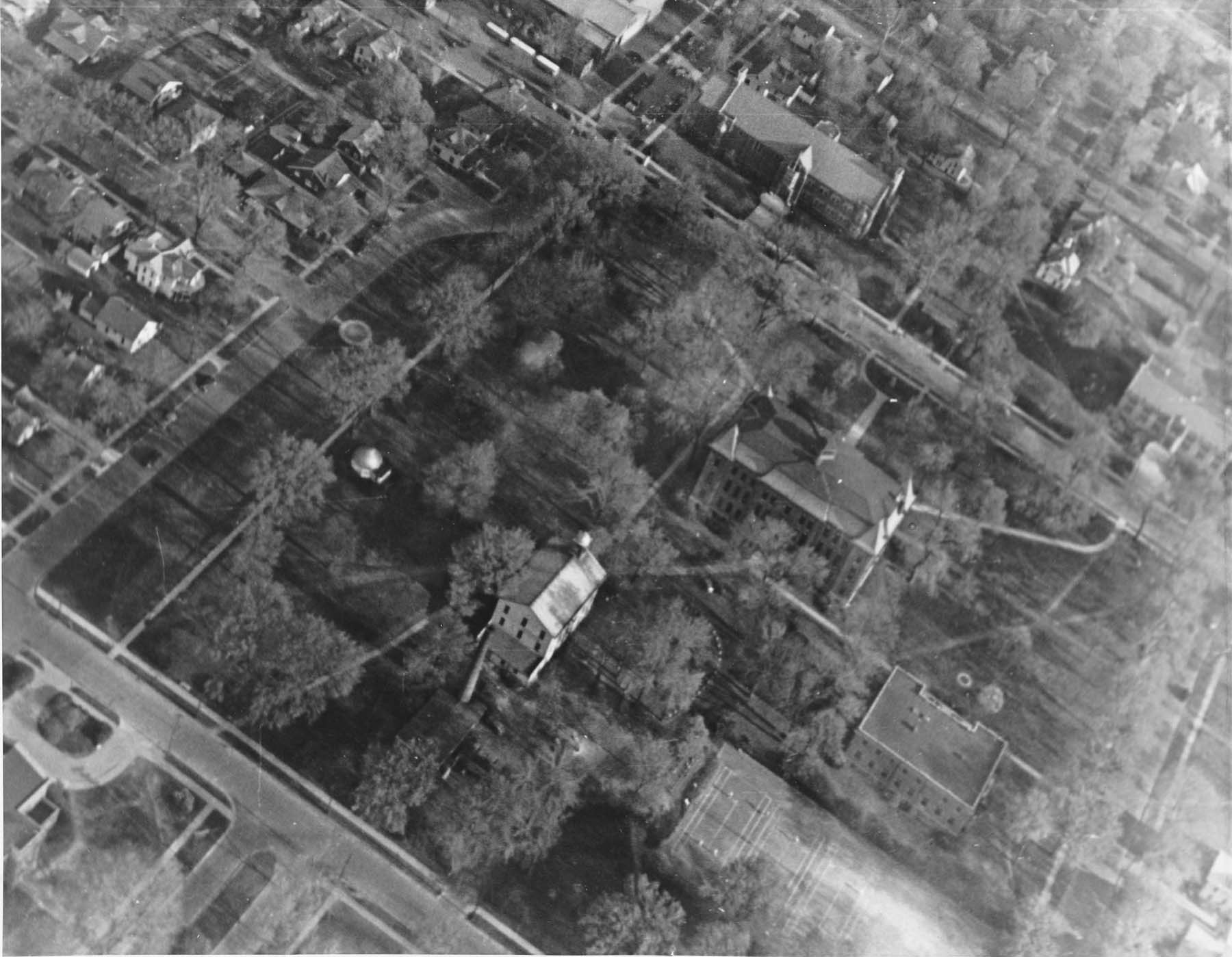 Aerial view of campus from the north, ca. 1933