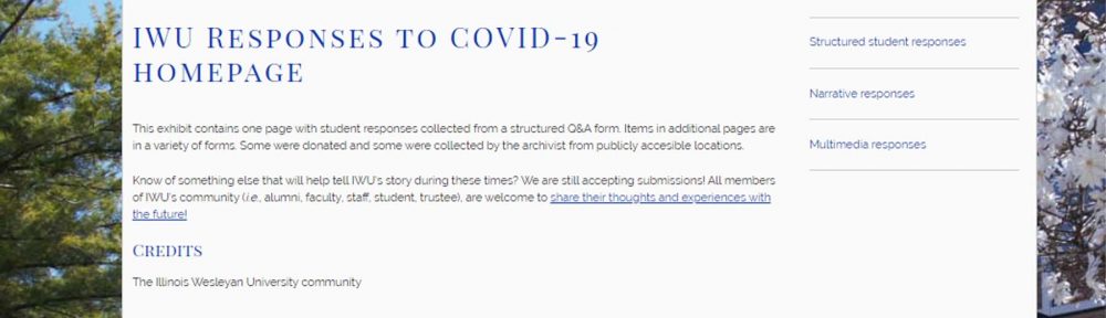 covid exhibit page