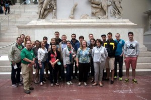 On the steps of the altar at the Pergamon Museum