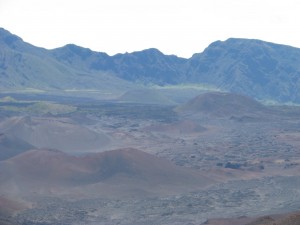 The crater; the far end is approximately 7 miles away.